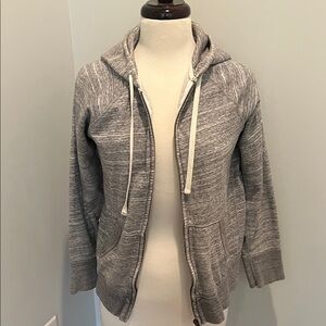 JCrew Gray Zip-Up Hoodie, medium